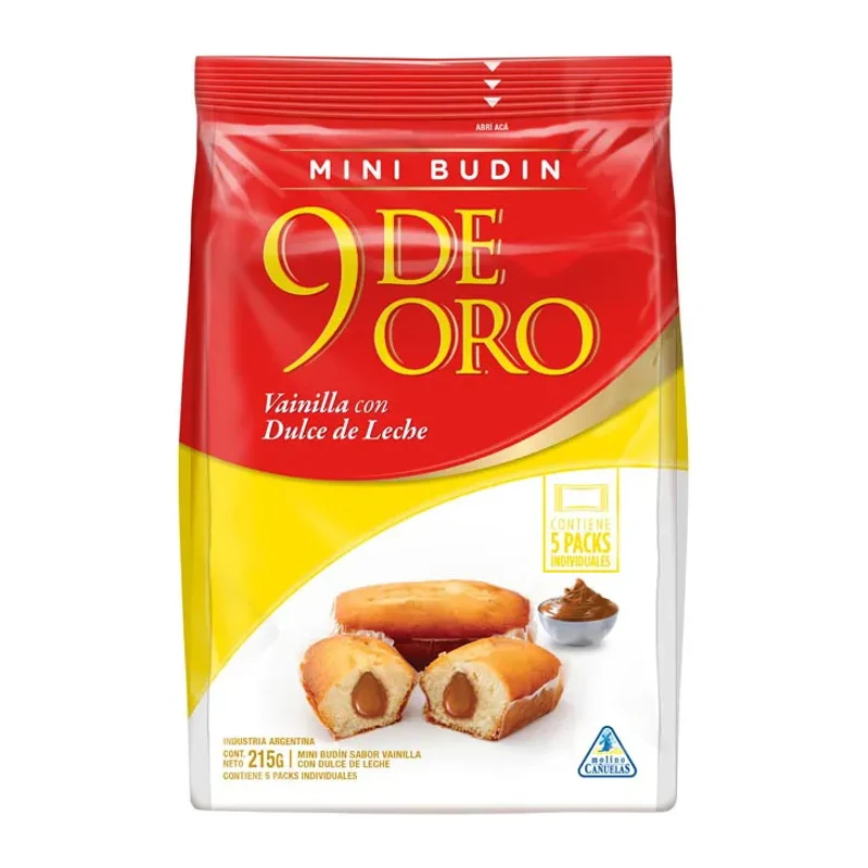 Mini Budin 9 De Oro Vainilla \ Ddl