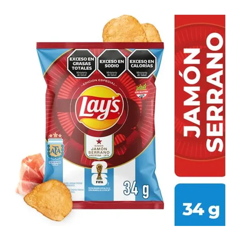 Snack Papas Lays Jamon Serrano 34gr